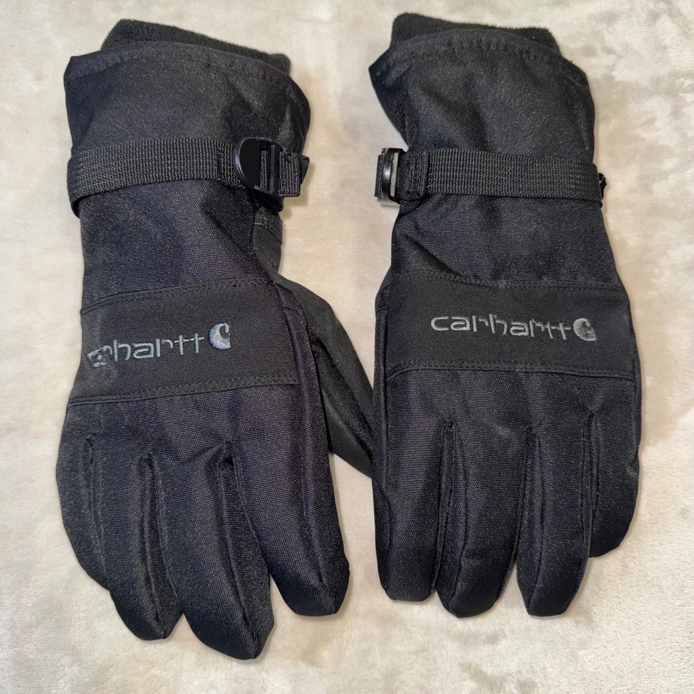 Carhartt Mens Black Insulated Waterproof Work Gloves Medium A616
